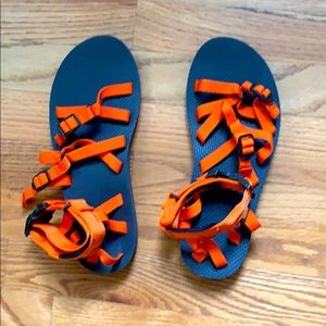 Orange Teva Sandals NWOT
